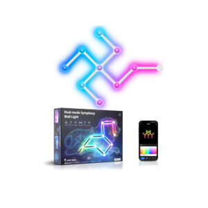 چراغ دیواری RGB WiFi هوشمند ۹ نوار، موزیک‌سینک، سازگار با Alexa و Google